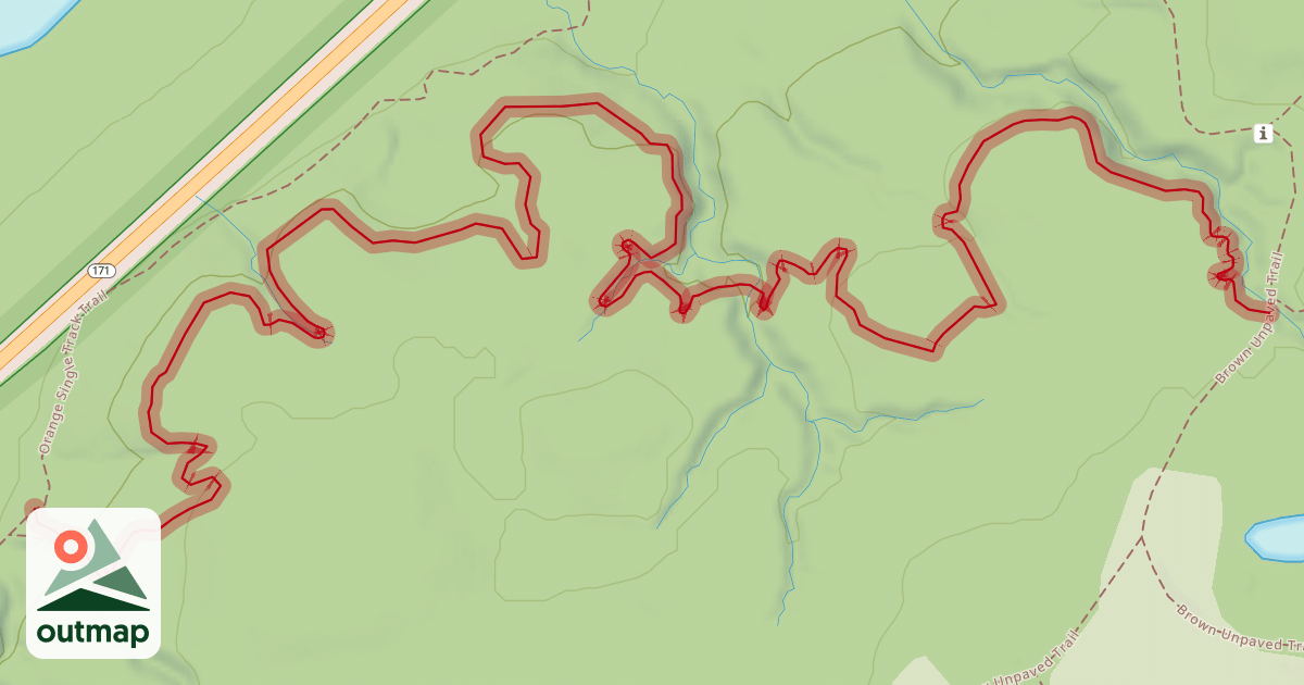 Map of Yellow Single Track Trail