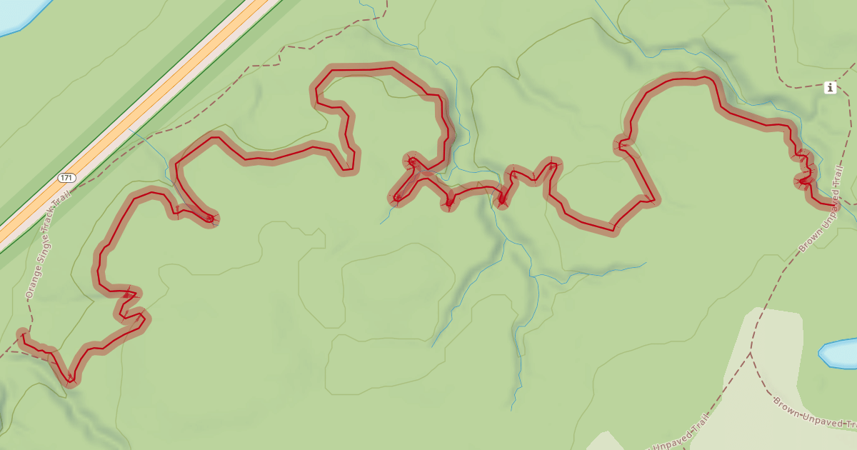 Map preview of Yellow Single Track Trail