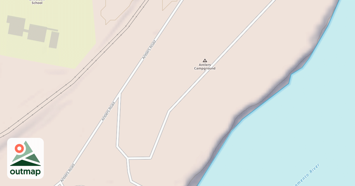 Map of ANTLERS CG  UPPER XING