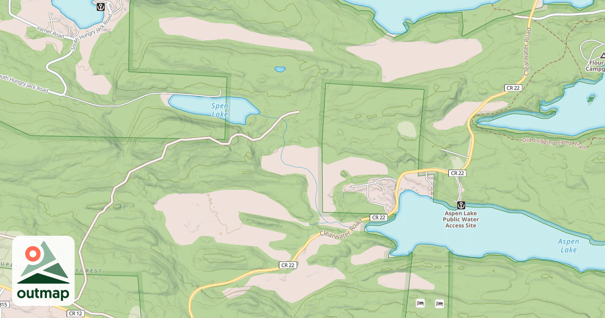 Map of Clearwater Spur