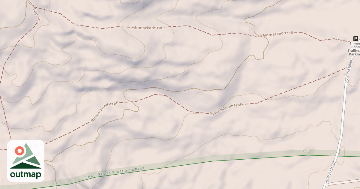 Map of Inman Pond Trail