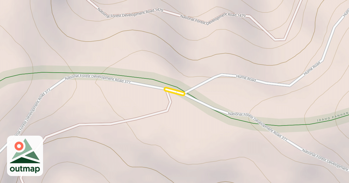 Map of National Forest Development Road 377