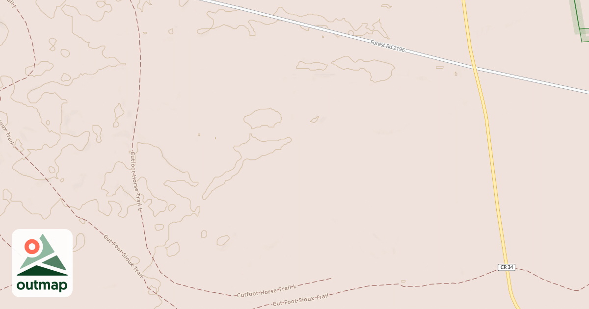 Map of Cutfoot Horse Trail K
