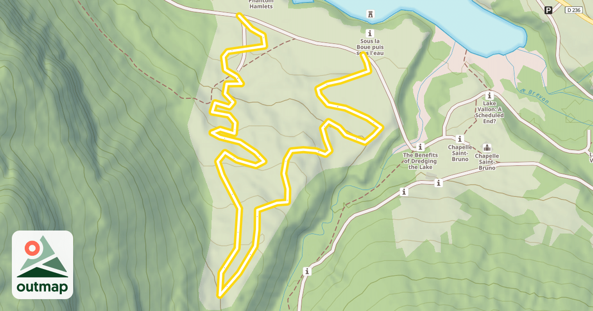 Map of Lac de Vallon