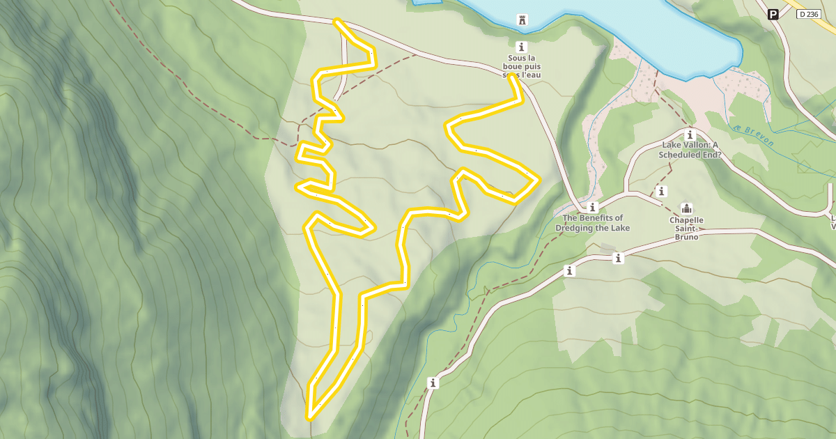 Map preview of Lac de Vallon