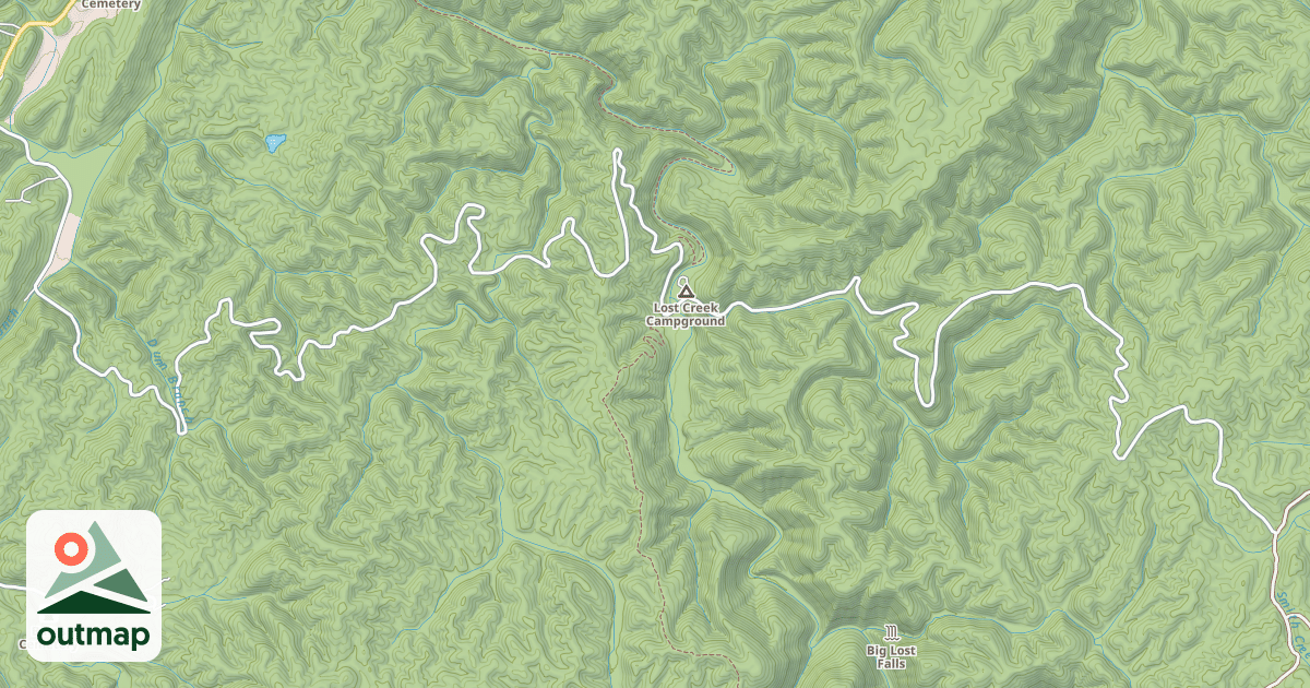 Map of WHITE OAK FLATS