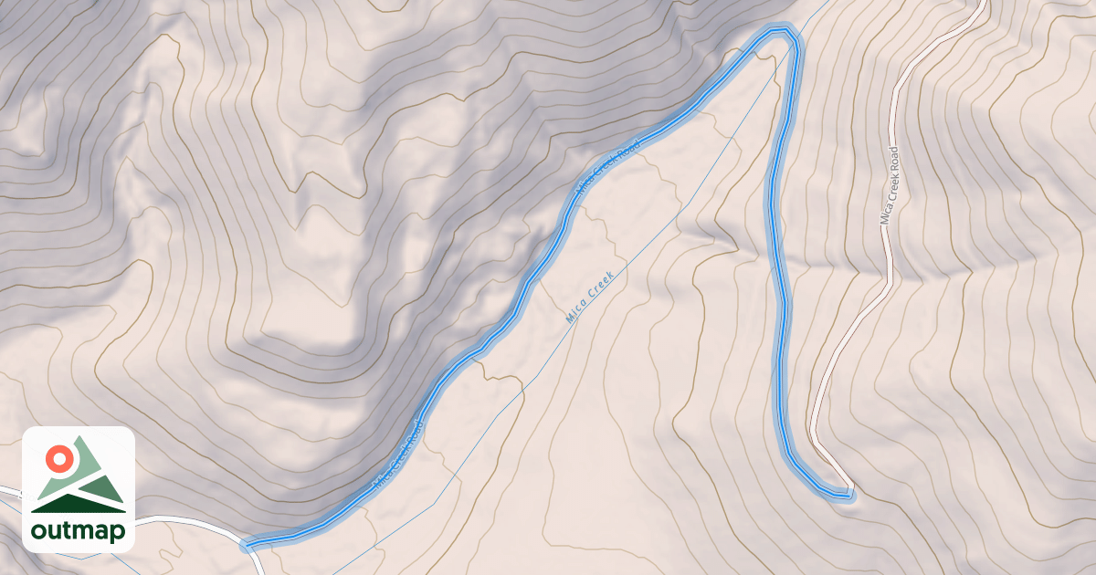 Map of Mica Creek Road
