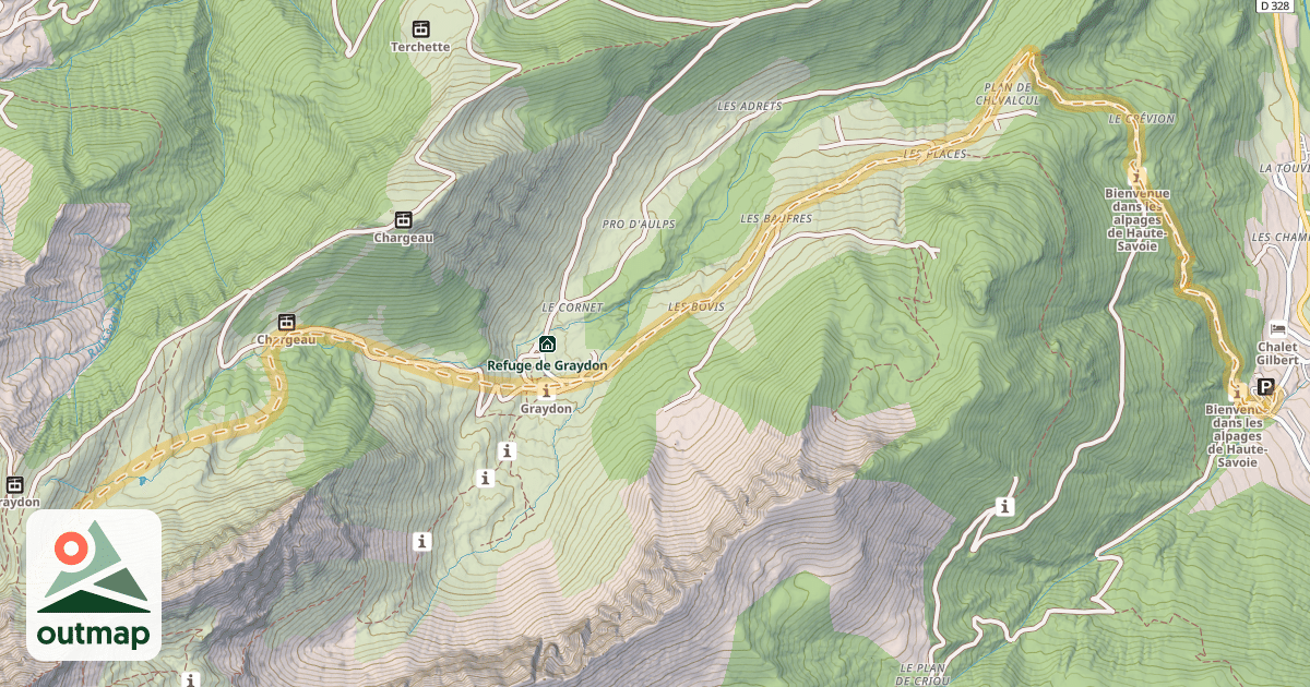 Map of Haut de la Cheminée — Essert-Romand