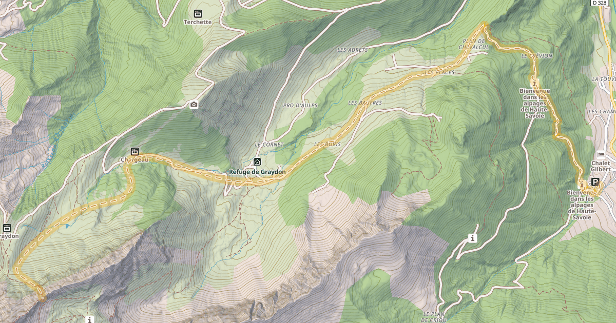 Map preview of Haut de la Cheminée — Essert-Romand