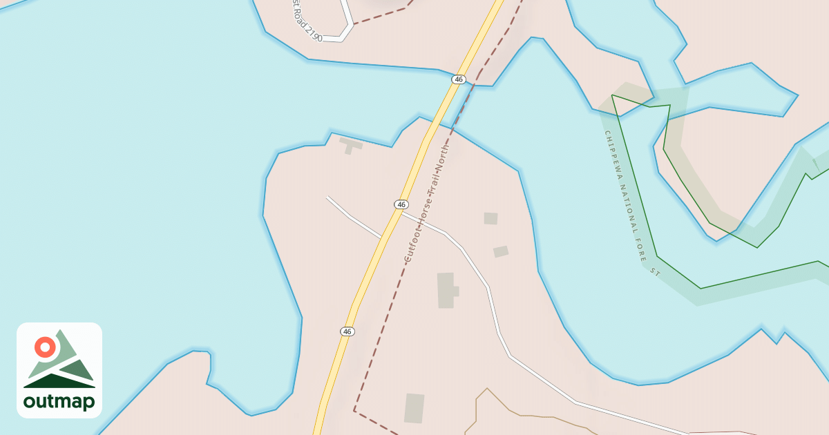 Map of Avenue Of Pines Snowmobile Tr