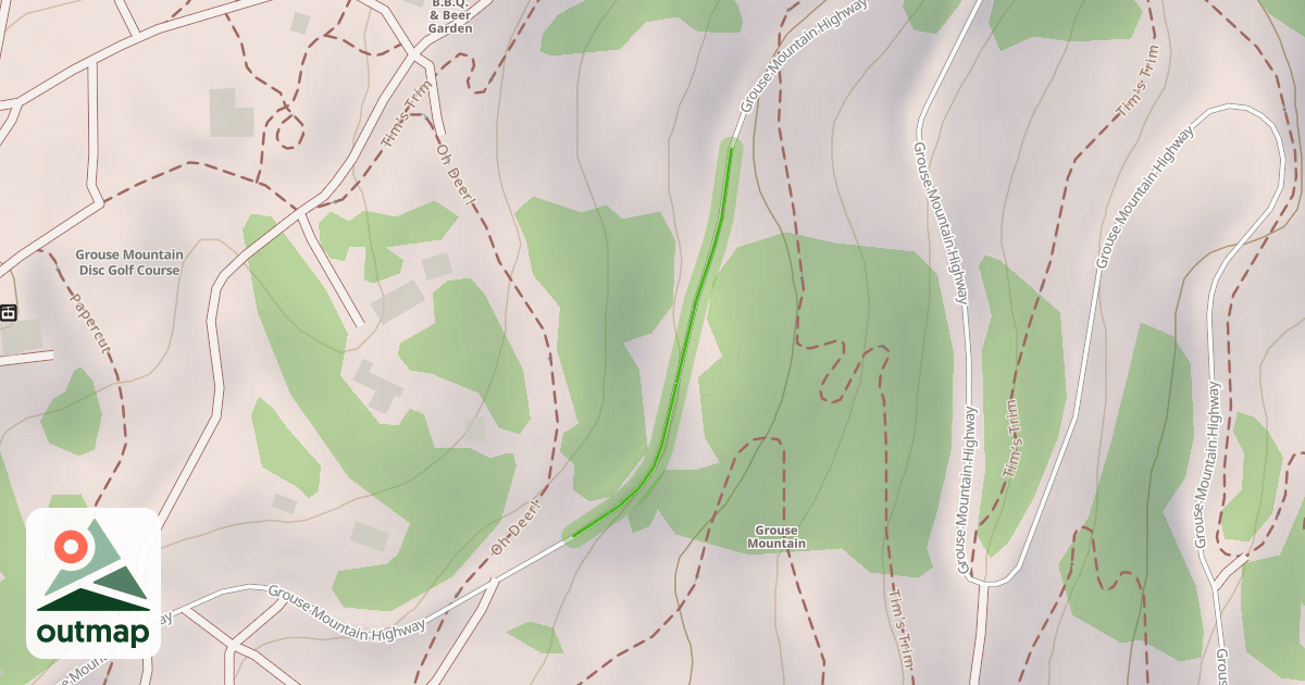 Map of Grouse Mountain Highway
