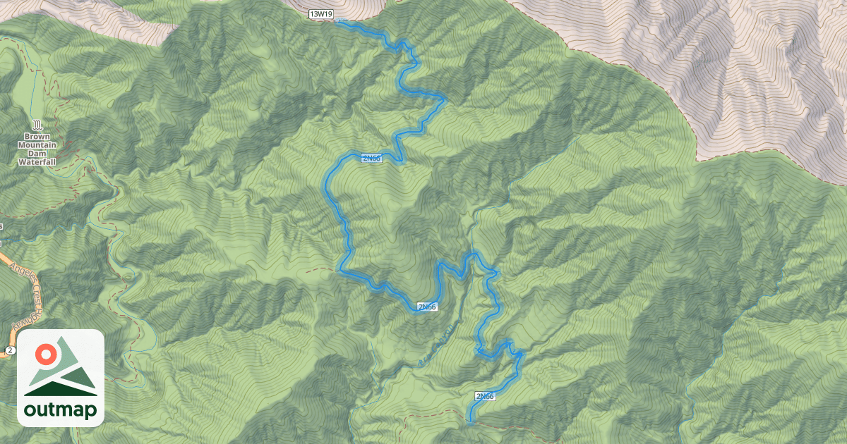 Map of Brown Mountain Road