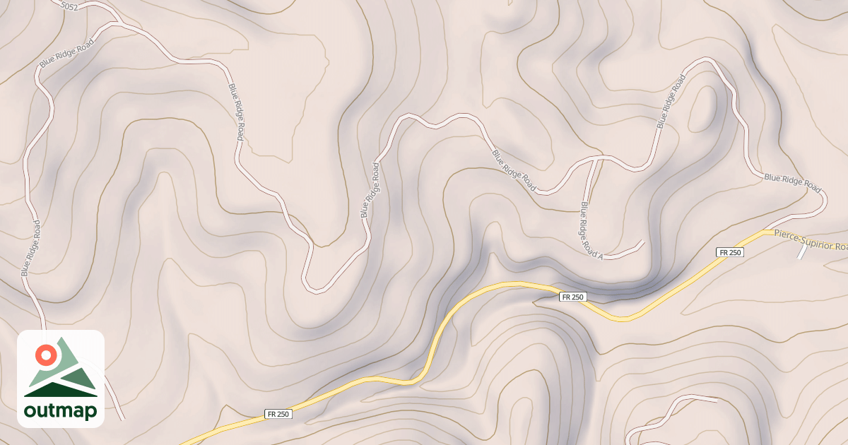 Map of BLUE RIDGE
