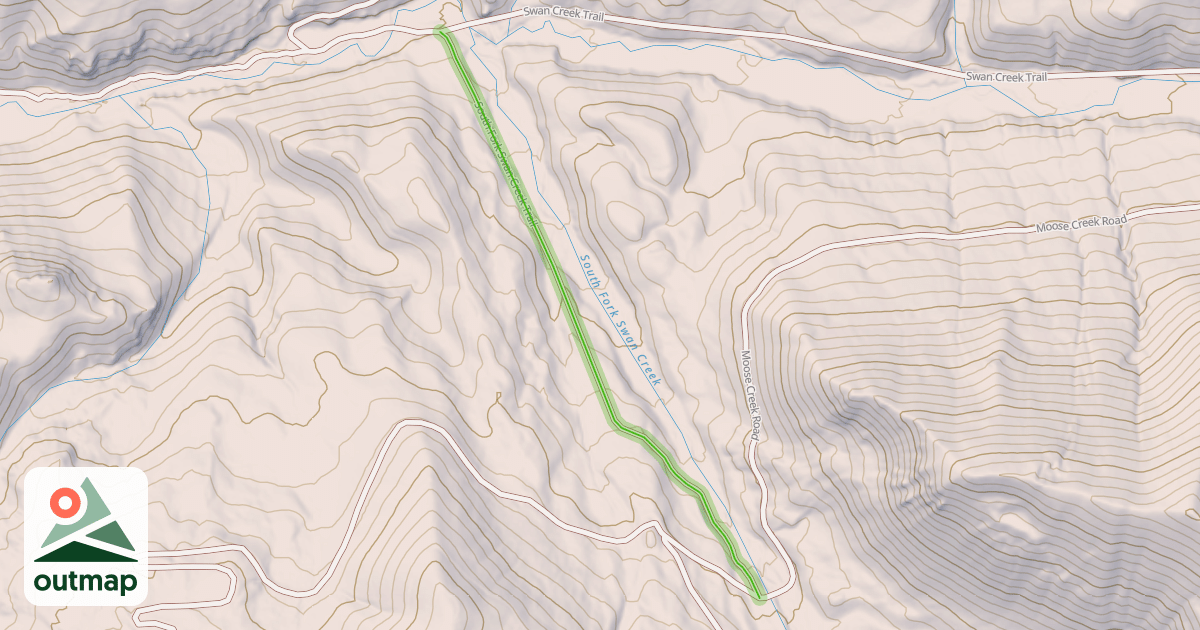 Map of South Fork Swan Creek Trail
