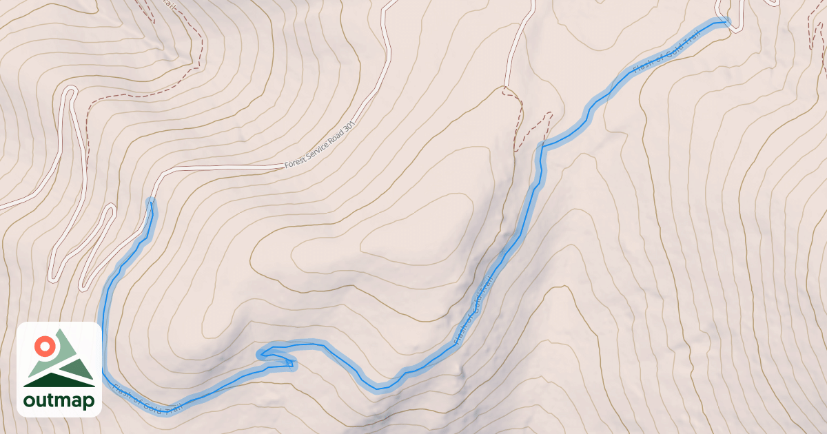 Map of Flash of Gold Trail