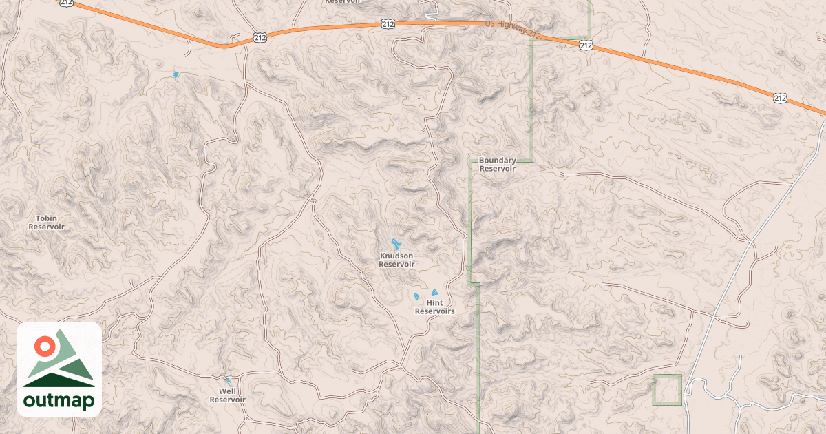Map of PUMPKIN-OTTER DIVIDE