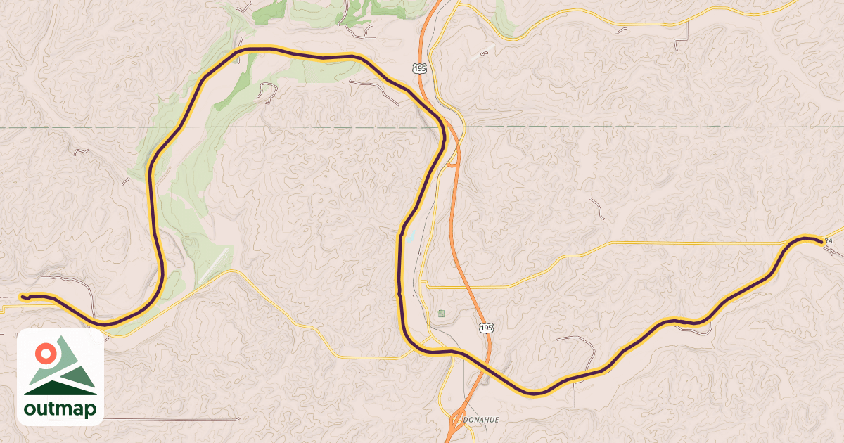 Map of Palouse to Cascades State Park Trail