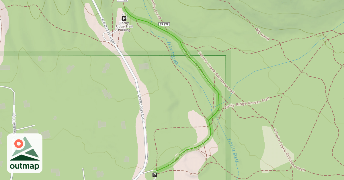 Map of Schultz Creek Access Trail