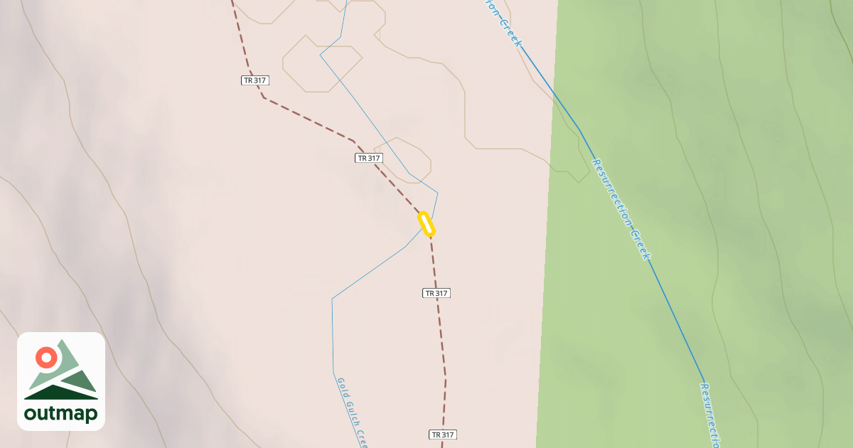 Map of Resurrection Pass Trail
