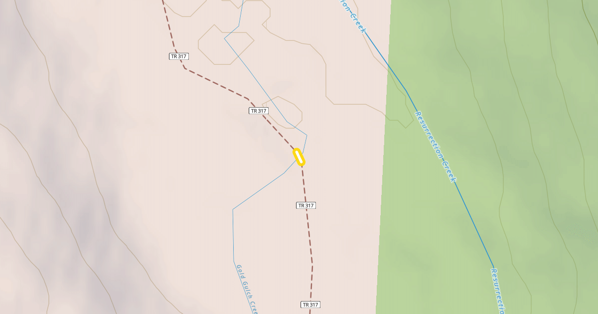 Map preview of Resurrection Pass Trail