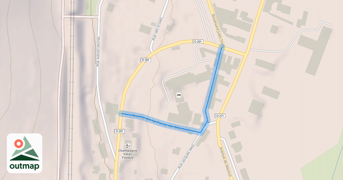 Map of Ruelle de la Porte de Mareuil