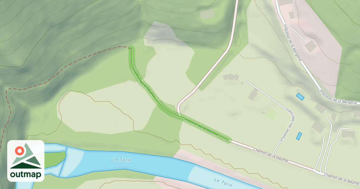 Map of Chemin de la Baume
