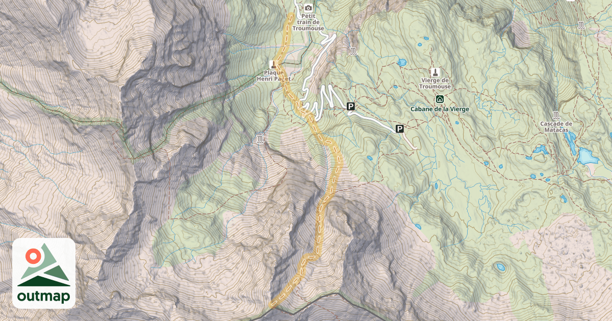 Map of Pic de Gabiédou — Auberge du Maillet