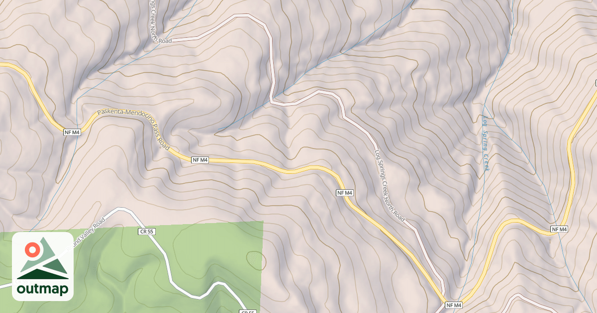 Map of LOG SPRINGS CREEK SOUTH
