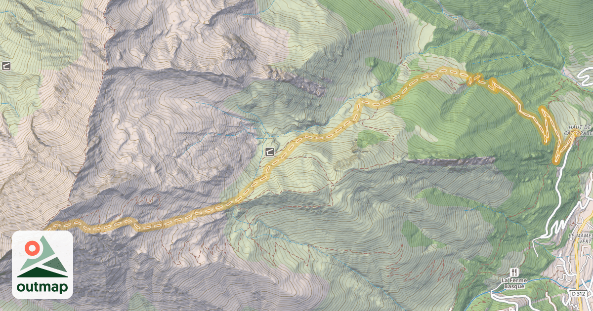 Map of Moun Né ou Pic de Monné — Ferme Igau