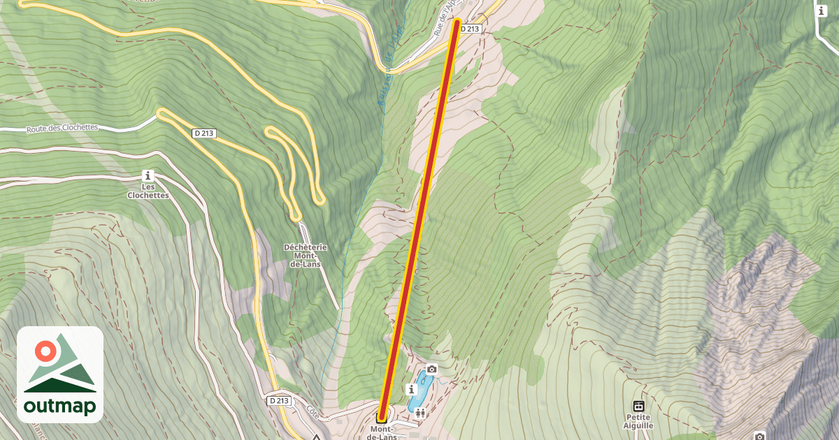Map of Mont-de-Lans