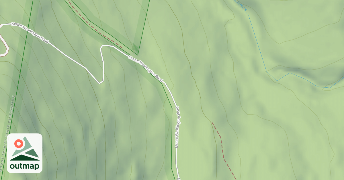 Map of Mount Washington Road