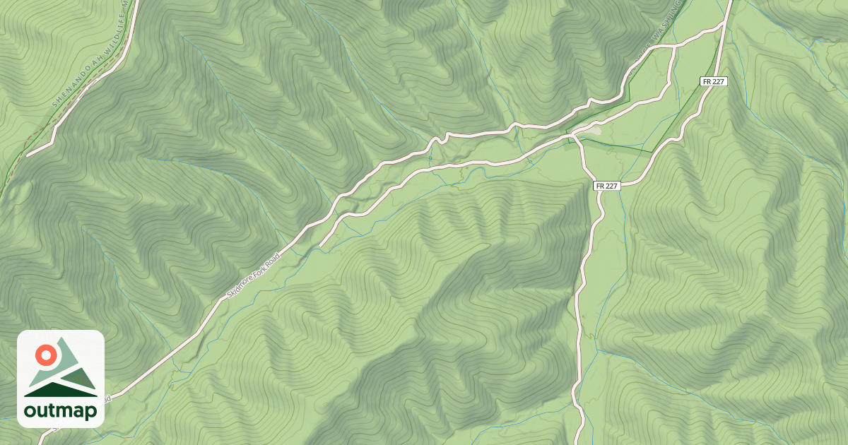 Map of NORTH FORK SKIDMORE