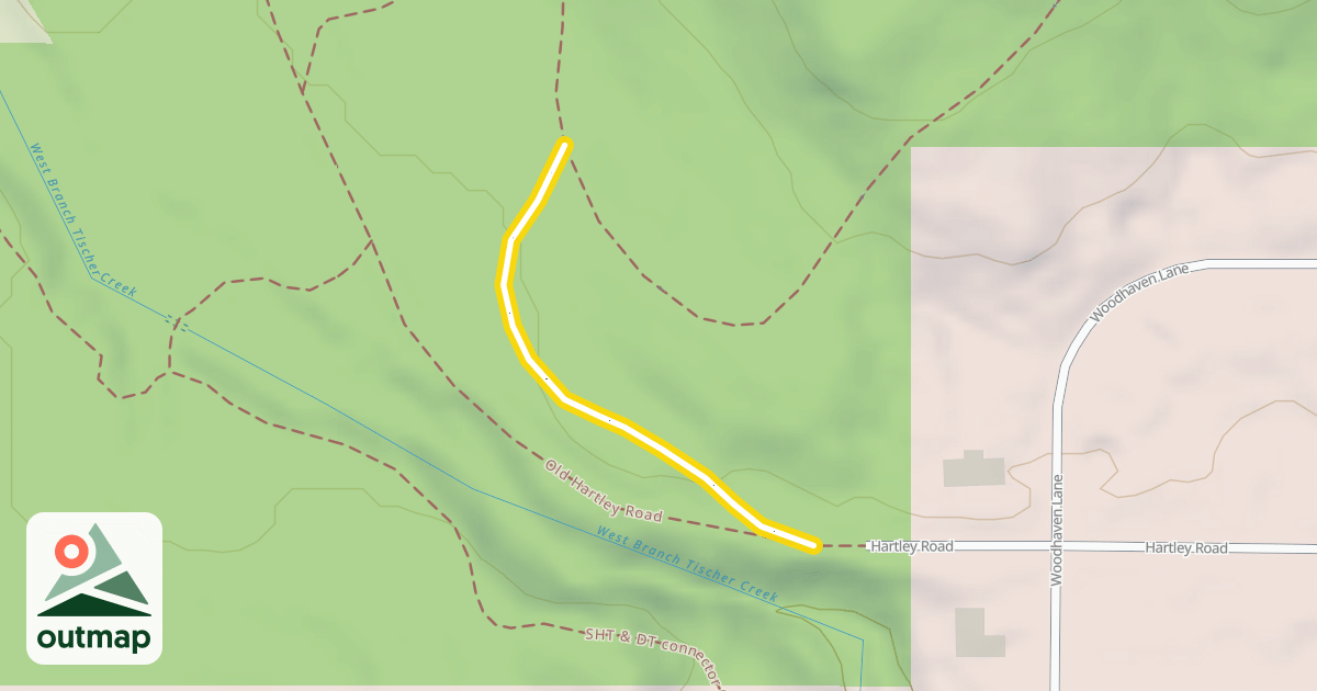 Map of Hartley Road Ski Connector