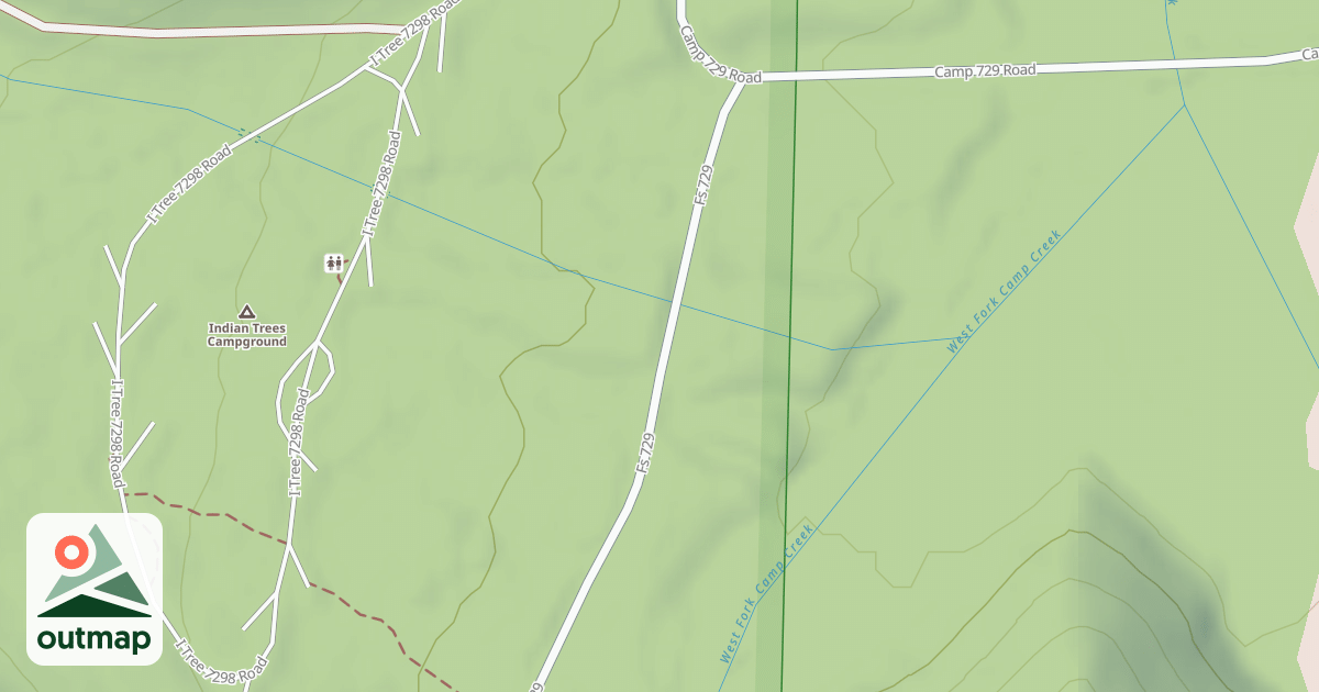 Map of (FDR) WEST FORK CAMP CREEK