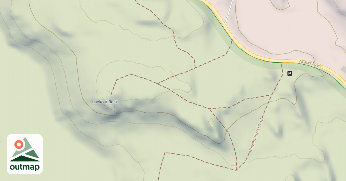 Map of Lookout Rock Trail
