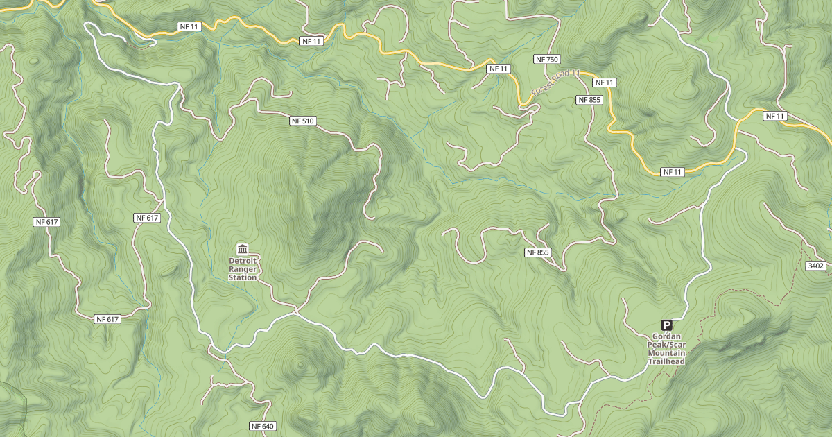 Map preview of KNOB ROCK RD