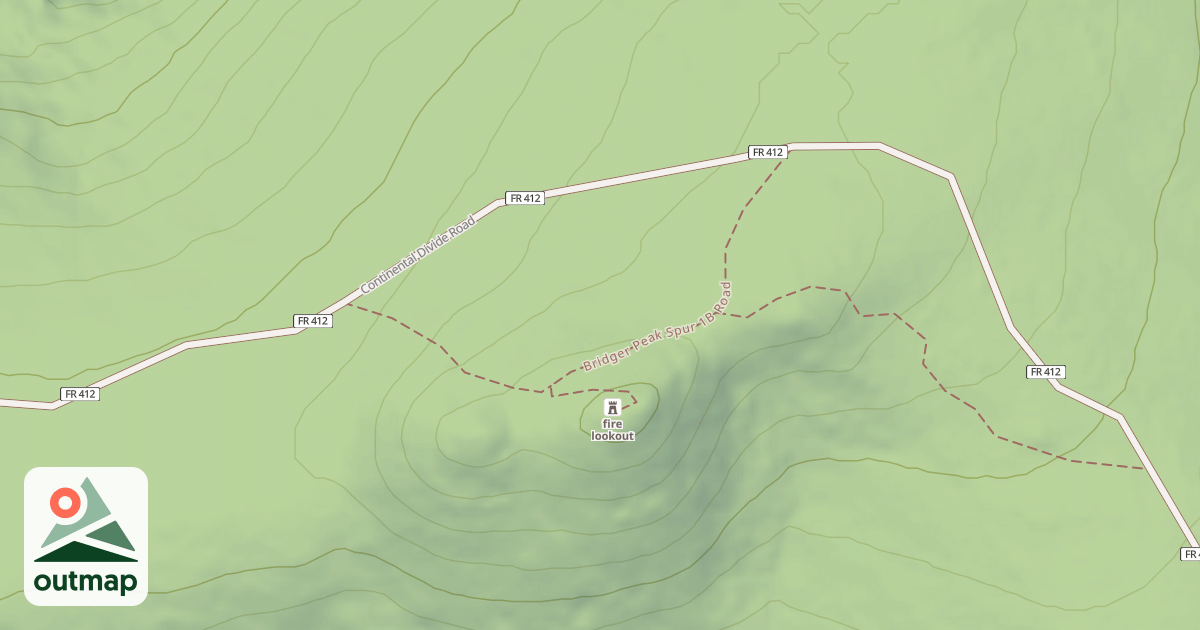 Map of Continental Divide Atv