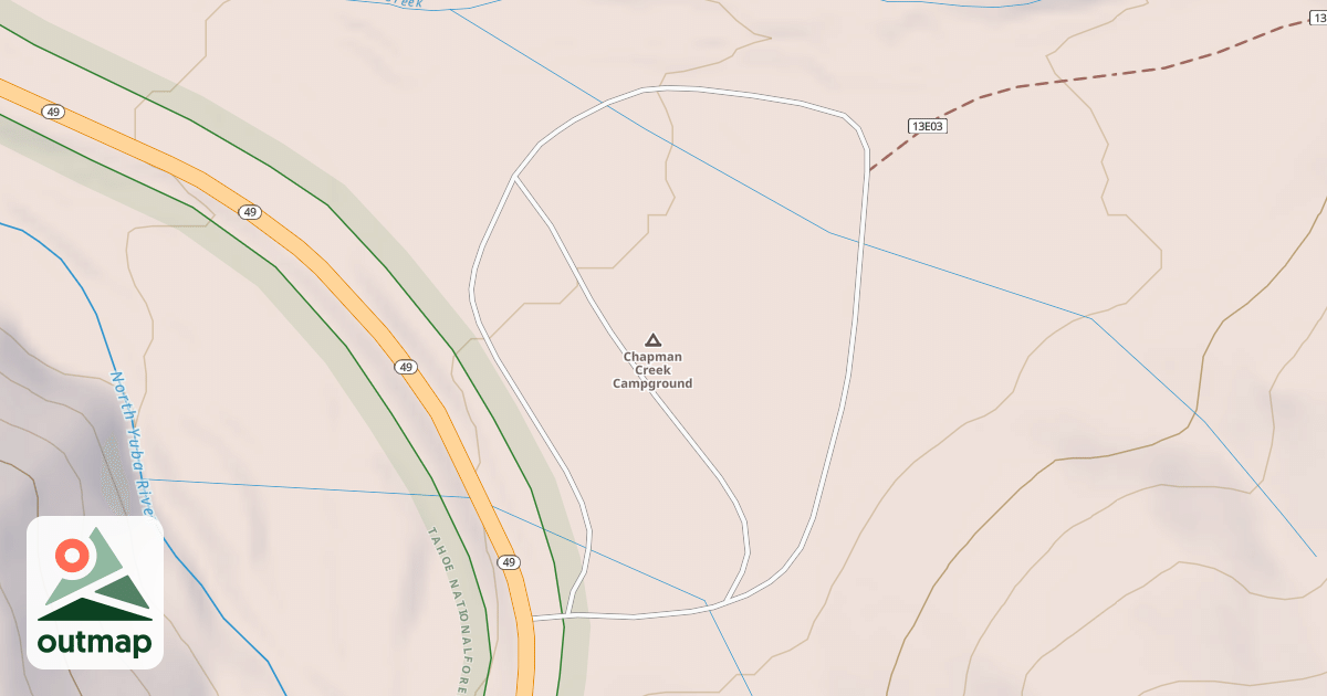 Map of CHAPMAN CREEK CAMPGROUND