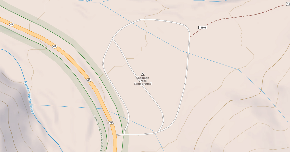 Map preview of CHAPMAN CREEK CAMPGROUND