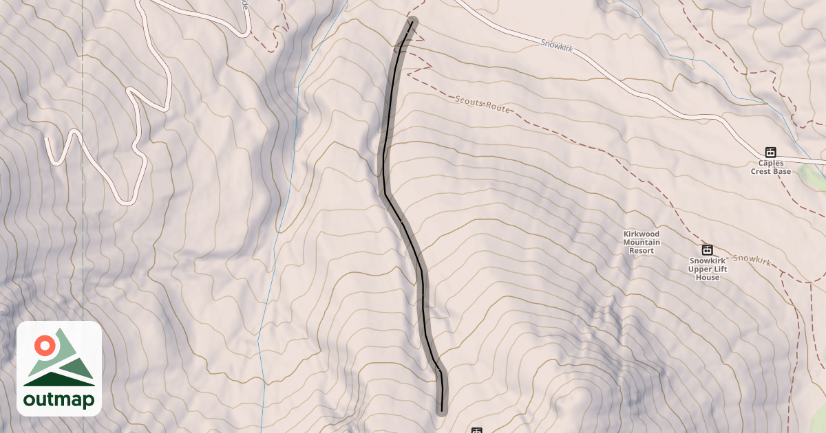 Map of Snowsnake Gully