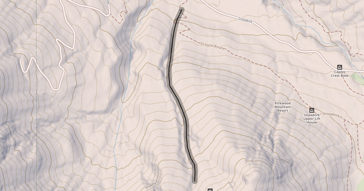 Map preview of Snowsnake Gully