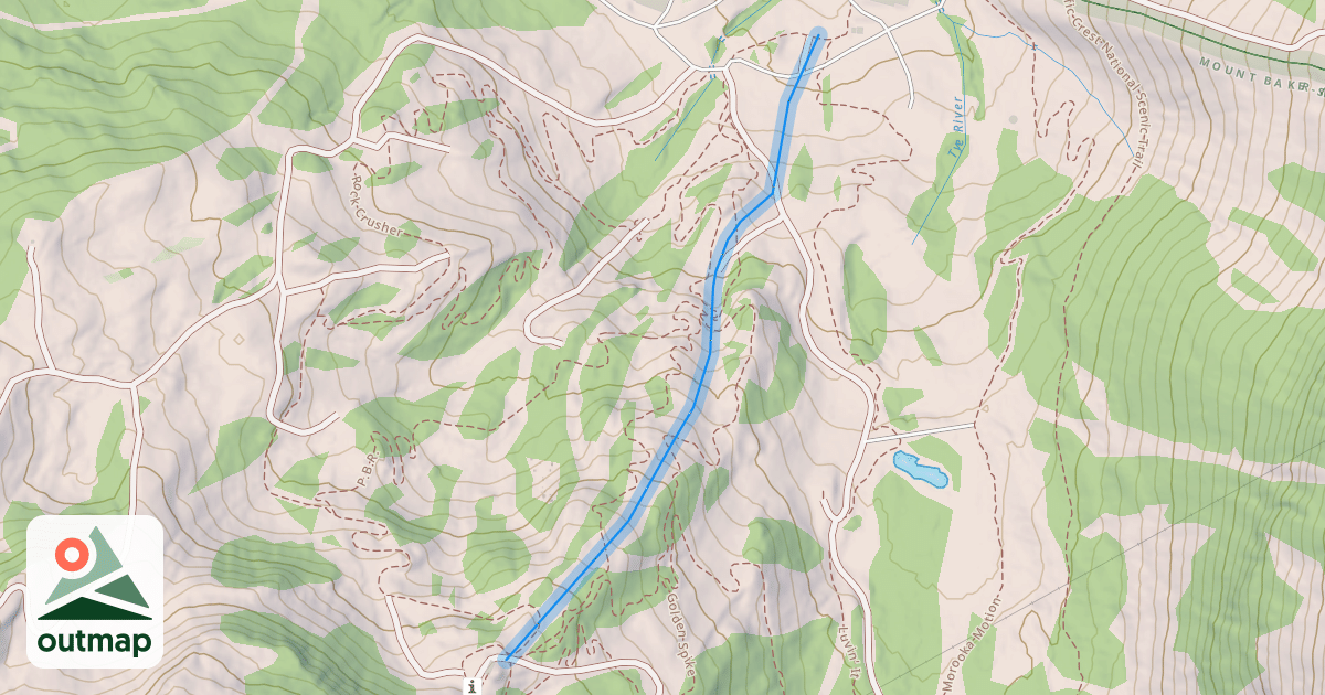 Map of Blue Trail