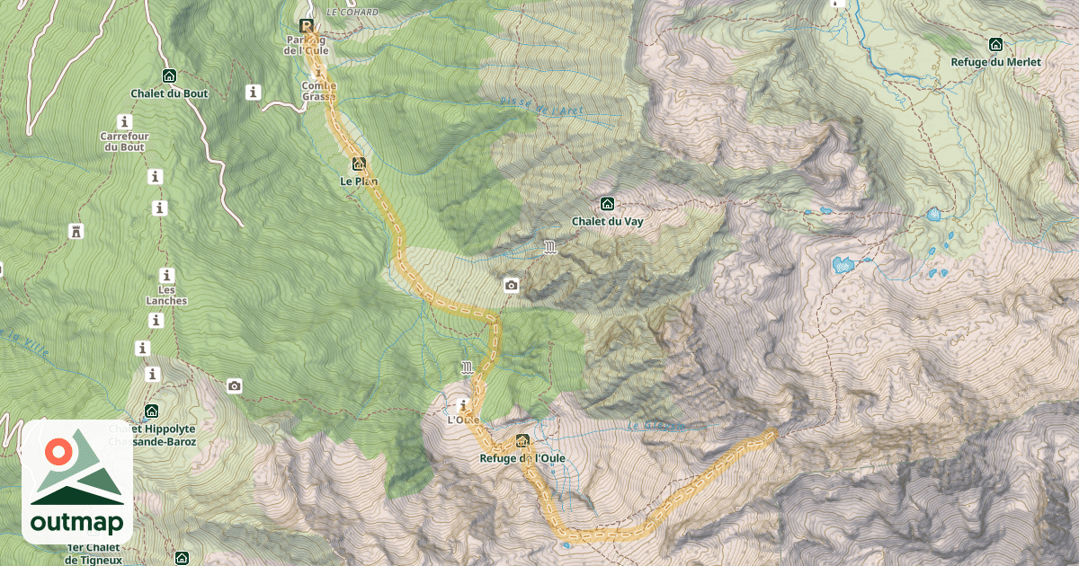 Map of Col Morétan — Gleysin