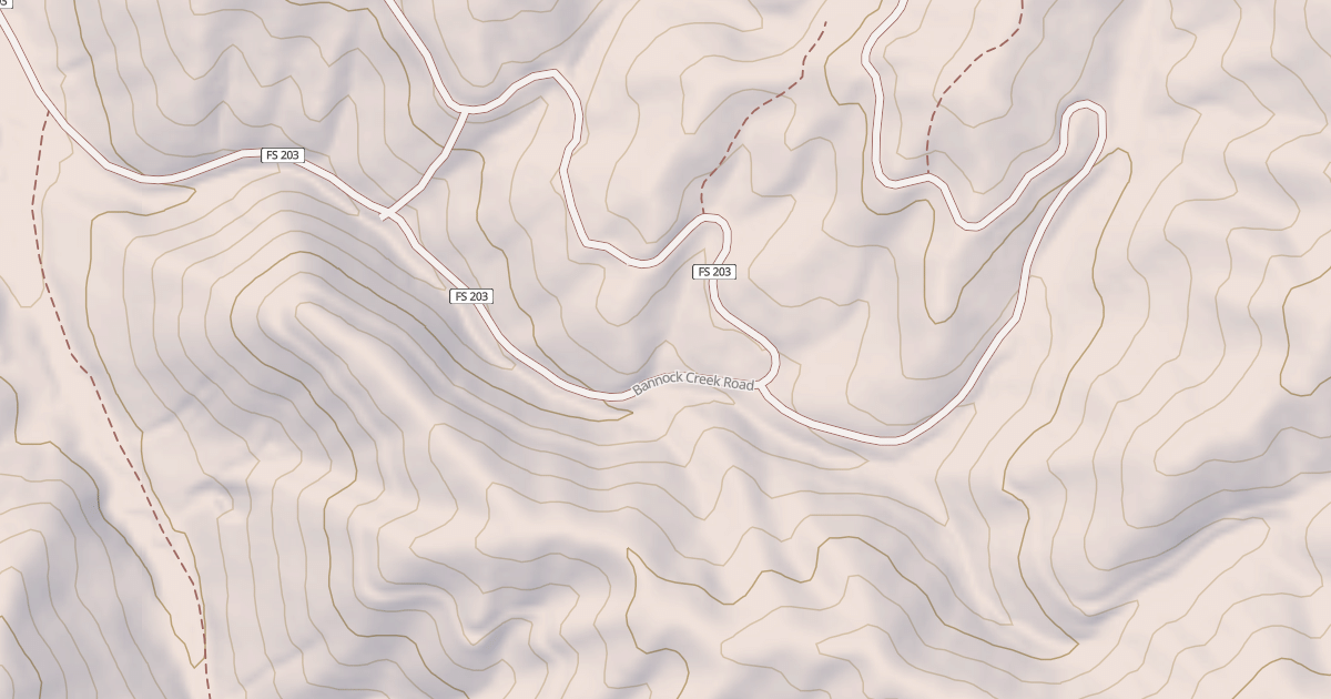 Map preview of COTTONWOOD-BANNOCK CRK A