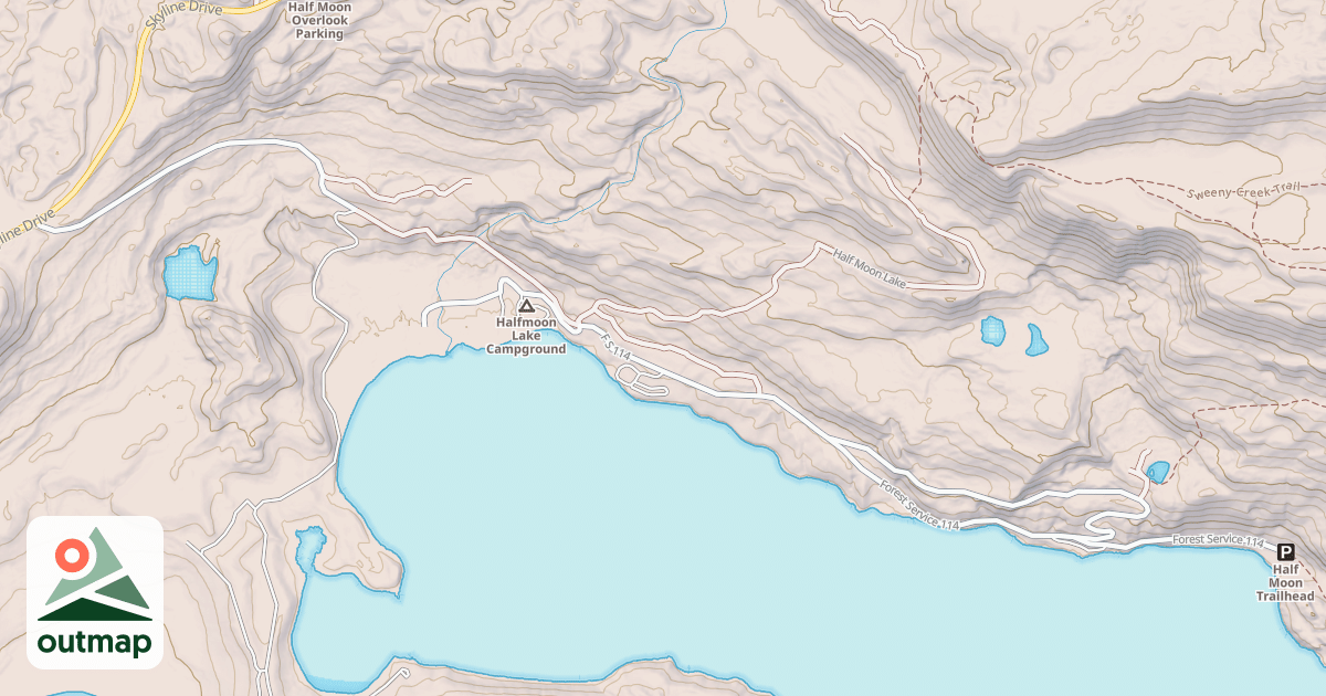 Map of HALF MOON LAKE
