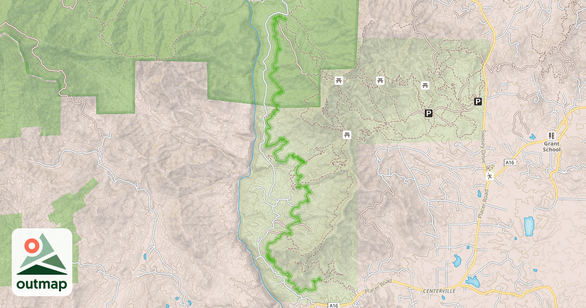 Map of Princess Ditch Trail