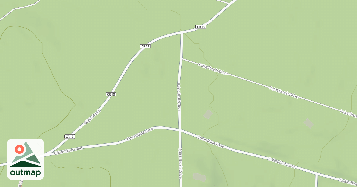 Map of GILPIN GARDENS SPUR
