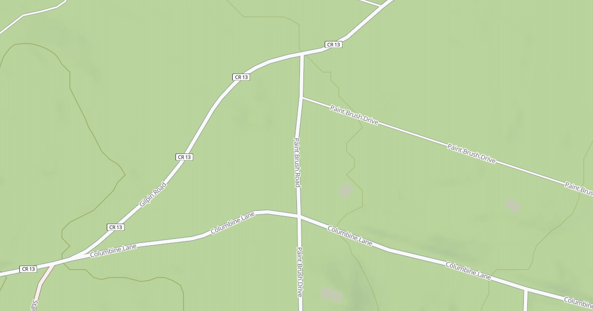 Map preview of GILPIN GARDENS SPUR