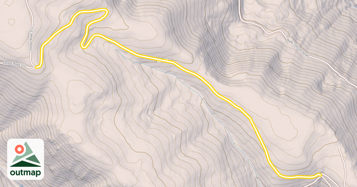 Map of Forest Road 5808-310