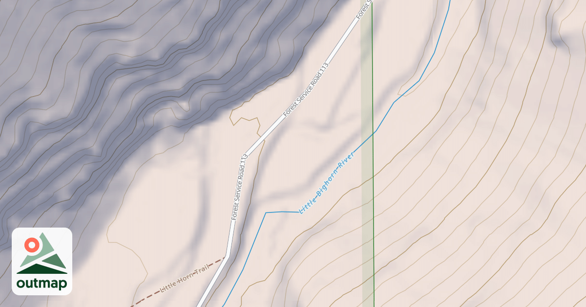 Map of LITTLE HORN CANYON